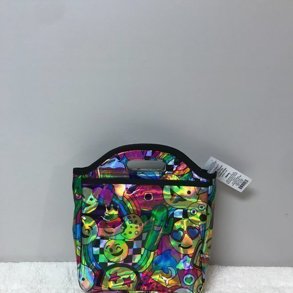 iScream "Emoji Party" Holographic Lunch Tote - Picture 2 of 5